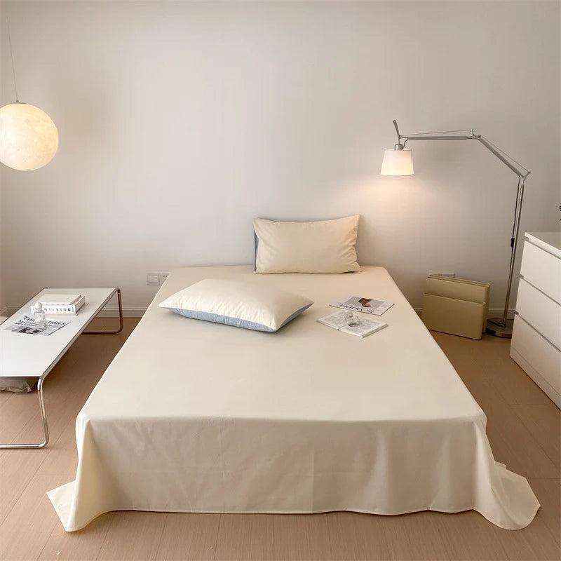 Unisex Bettwäsche-Set mit glattem Baumwollperkal und extra Überhang 9