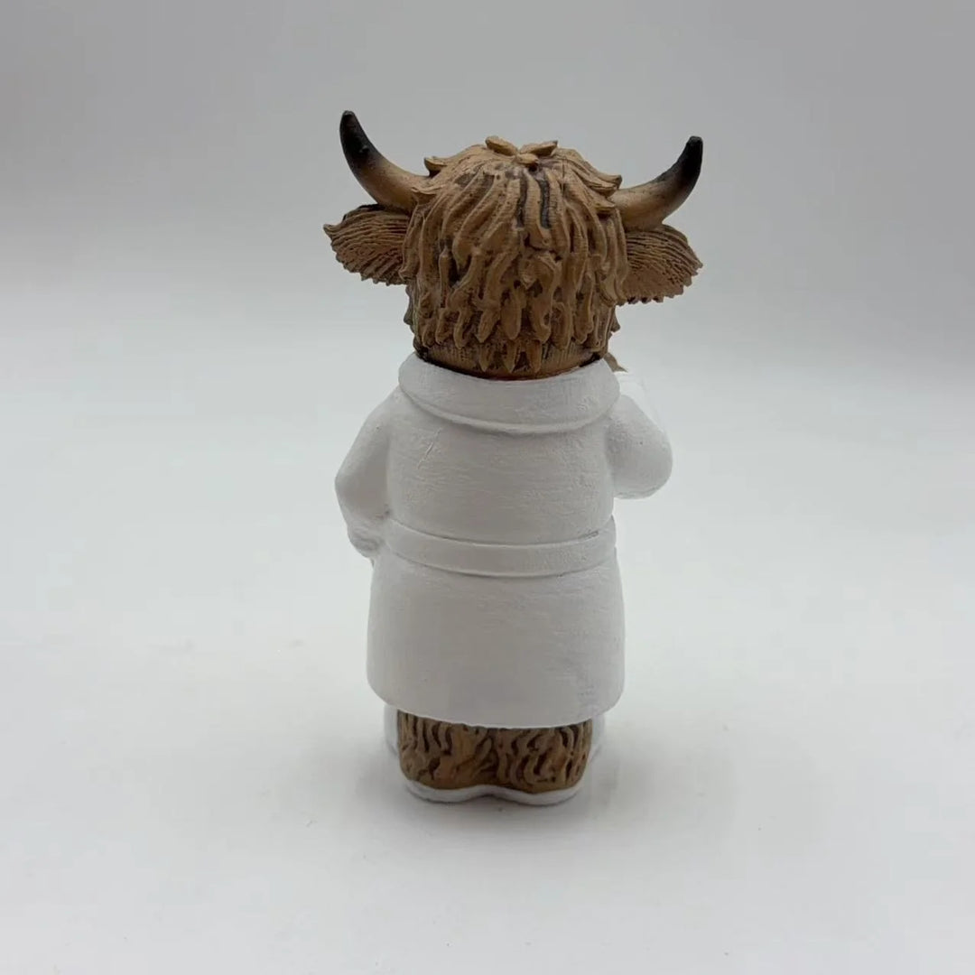 Unisex Dekofigur Hochlandrind Badezimmermotiv Humorvoll 7