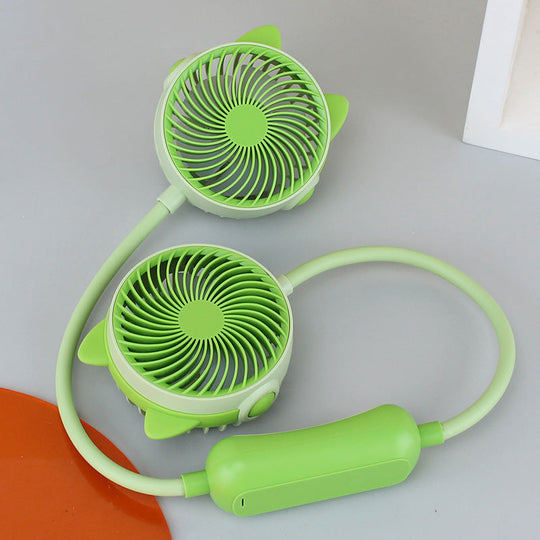 Unisex Doppelhalsventilator Tragbar mit Flexibler Schwanenhalsfunktion 5