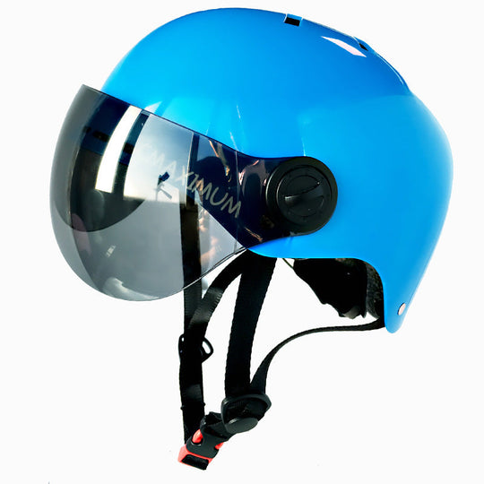 Unisex Fahrradhelm mit getöntem Visier und verstellbarem Kinnriemen urbaner Stil 3