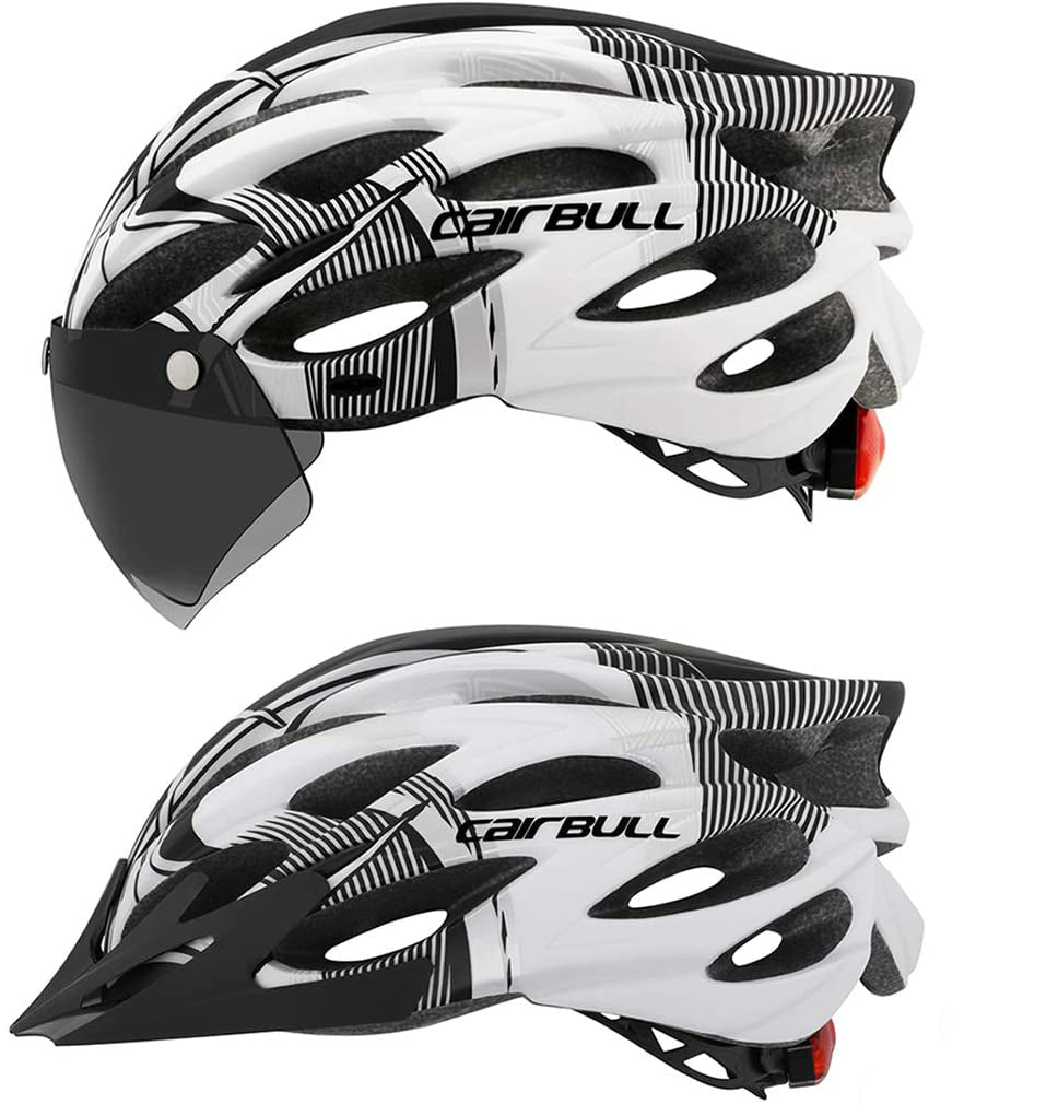 Unisex Fahrradhelm mit integriertem Rücklicht und Visier 10