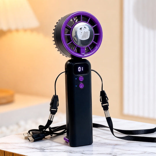Unisex Handventilator Tragbar mit Nebelfunktion und Akku 7