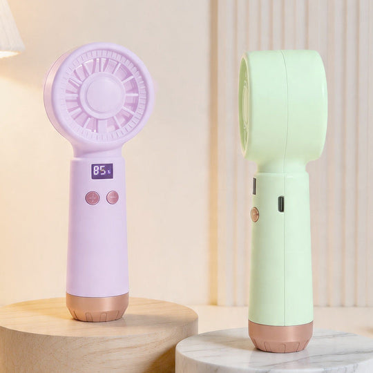 Unisex Handventilator mit Luftbefeuchter und Digitalanzeige Tragbar 2