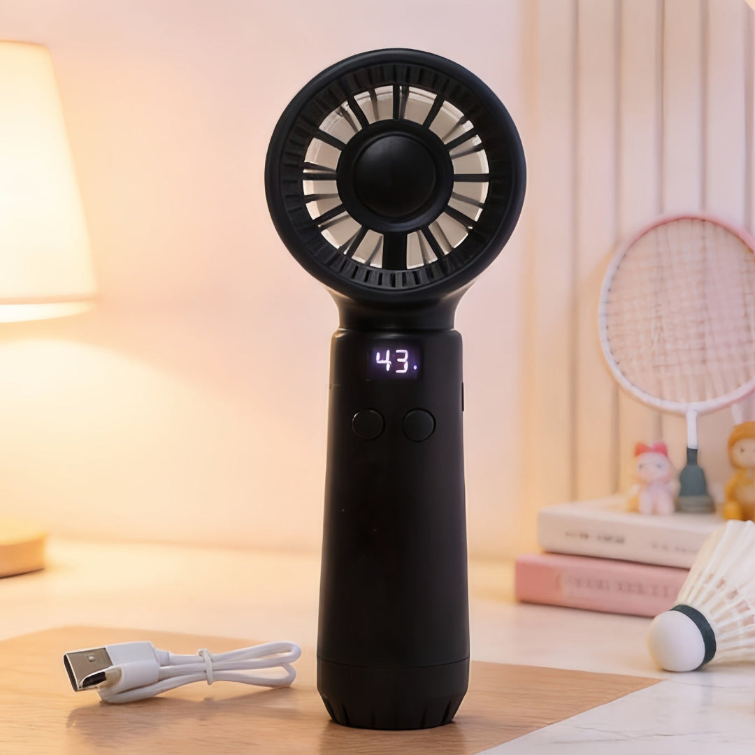 Unisex Handventilator mit Luftbefeuchter und Digitalanzeige Tragbar 6