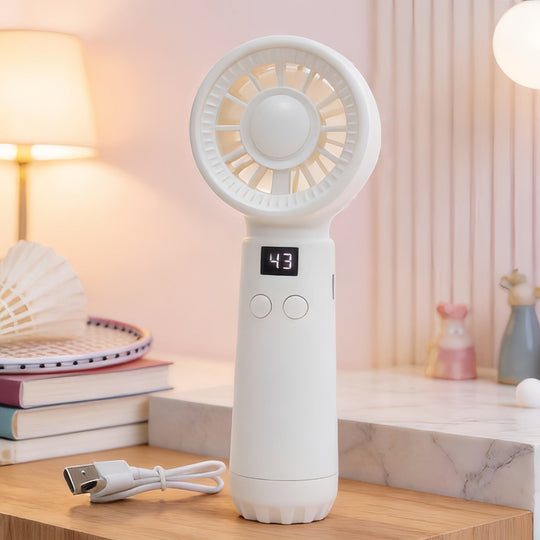 Unisex Handventilator mit Luftbefeuchter und Digitalanzeige Tragbar 7