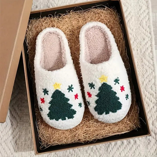 Unisex Hausschuhe mit Festlichem Hirschmotiv für den Winter 5