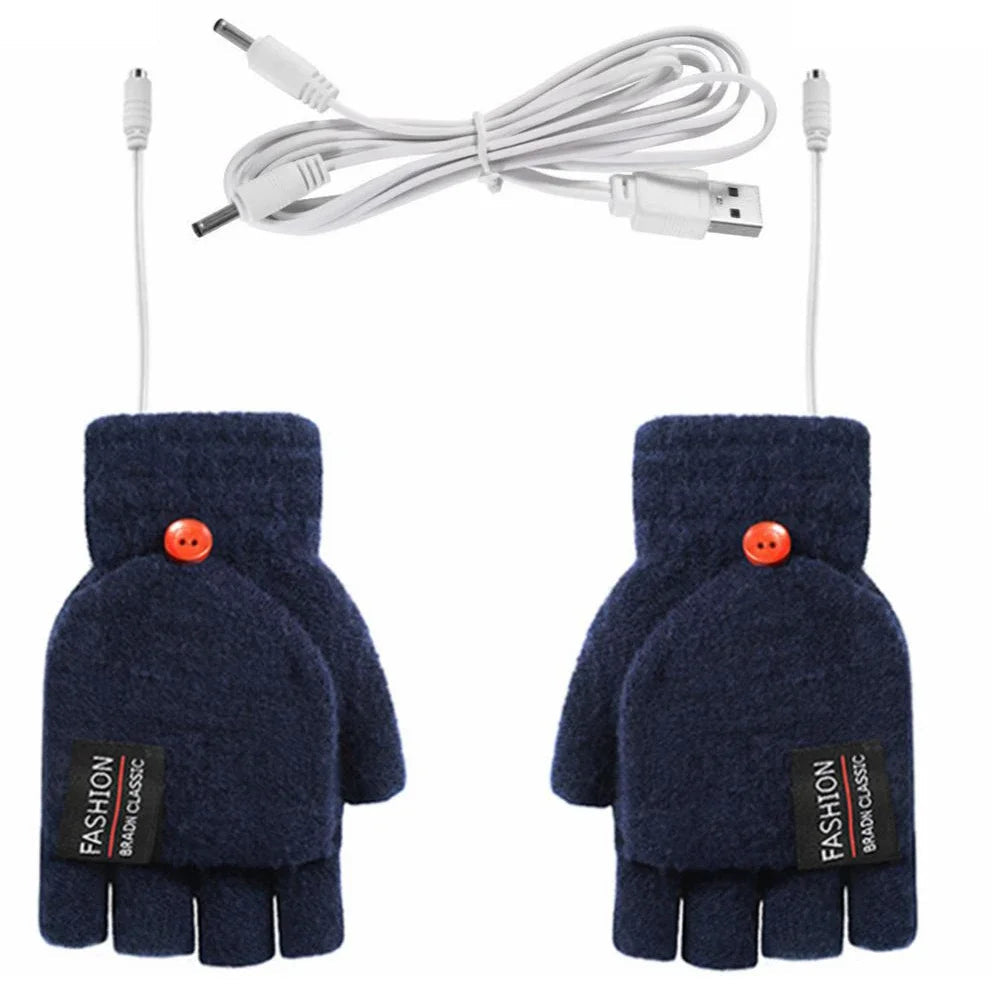 Unisex Heizhandschuhe USB-wiederaufladbar mit Temperaturregelung für kalte Tage 0
