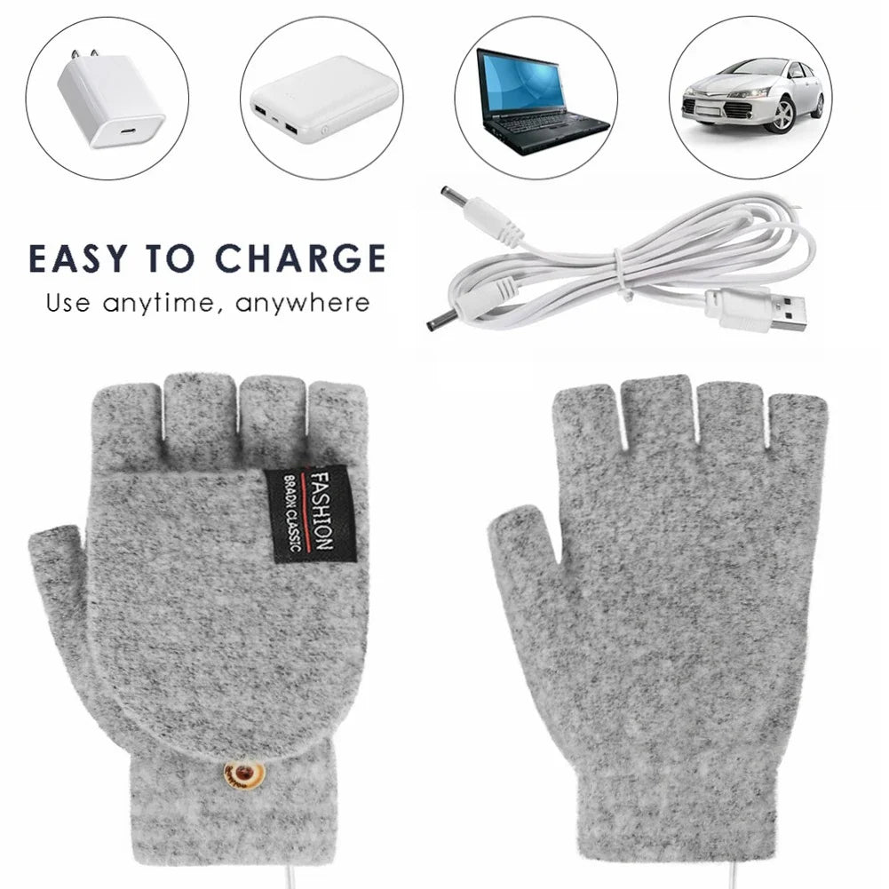 Unisex Heizhandschuhe USB-wiederaufladbar mit Temperaturregelung für kalte Tage 8