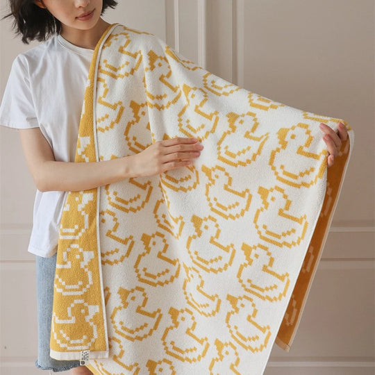 Unisex Kuscheldecke mit Jacquard-Teddymuster und extraweichem Fleece 2