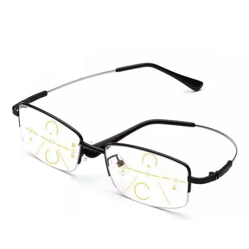 Unisex Lesebrille im Vintage-Design mit quadratischem Rahmen 1