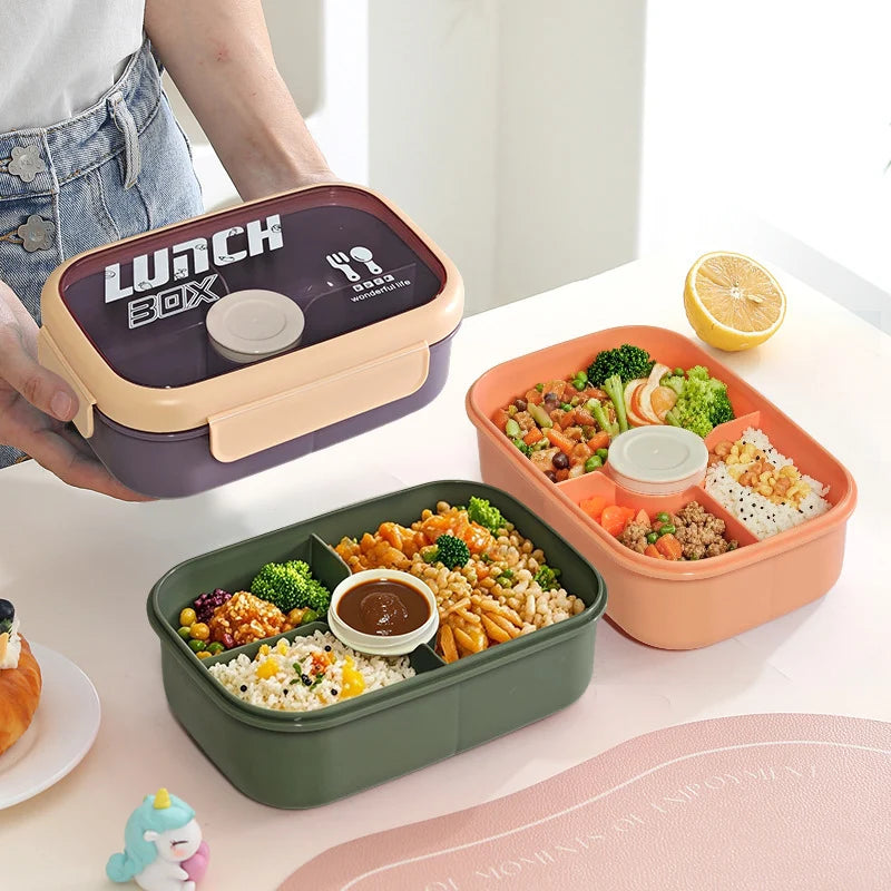 Unisex Lunchbox mit auslaufsicherem Design und integriertem Besteckfach 2