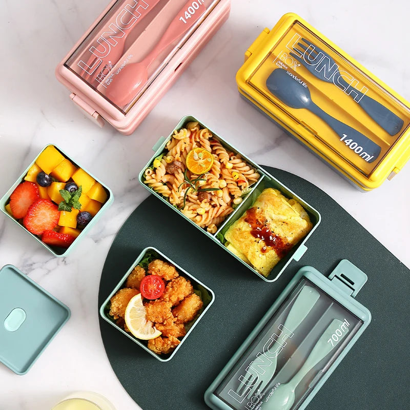 Unisex Lunchbox mit integriertem Besteckset und auslaufsicherem Verschluss 2