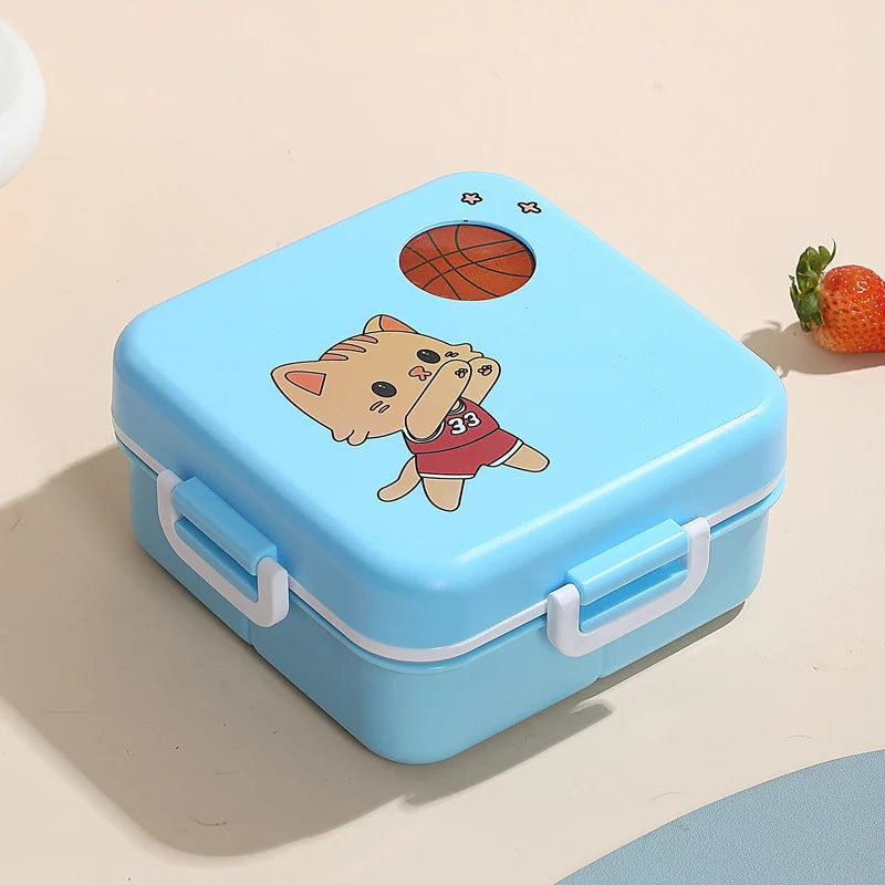 Unisex Lunchbox mit verspieltem Design und sicherem Verschluss 0