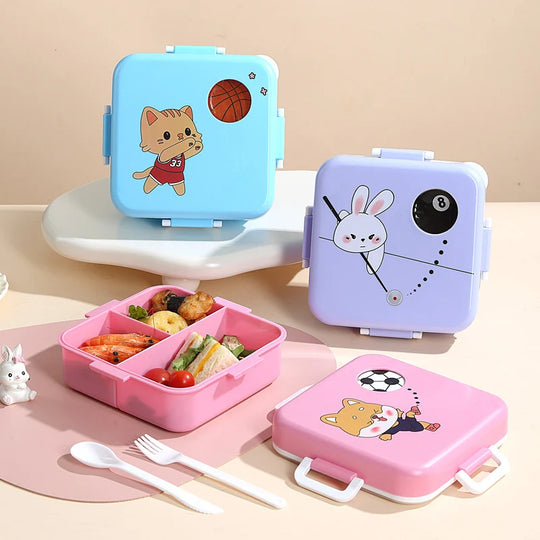 Unisex Lunchbox mit verspieltem Design und sicherem Verschluss 1