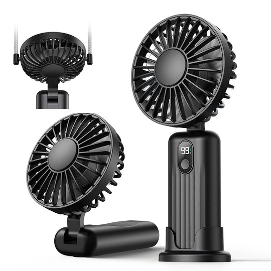 Unisex Mini-Handventilator Tragbar mit USB-Aufladung und 3 Geschwindigkeitsstufen 0