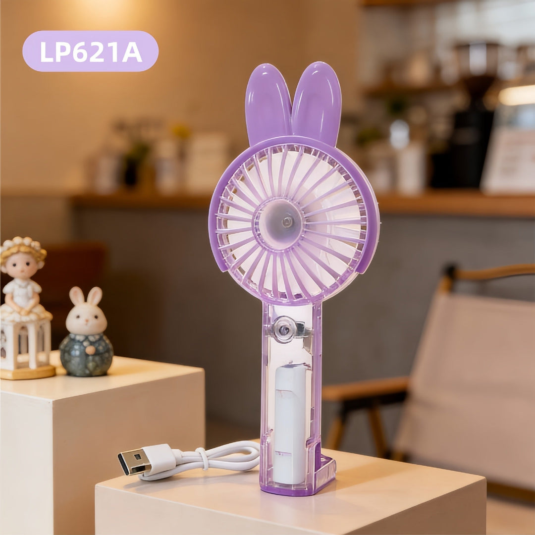 Unisex Mini-Handventilator mit klappbarem Ständer und leisem Motor 14