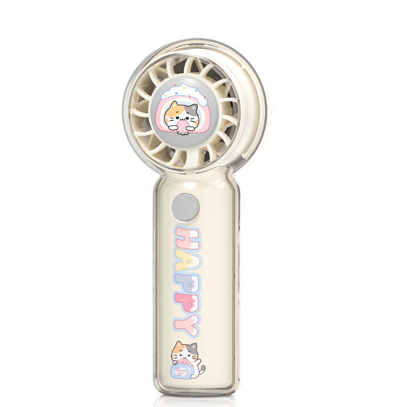 Unisex Mini Ventilator mit Katzenmotiv Tragbar und Leise 0