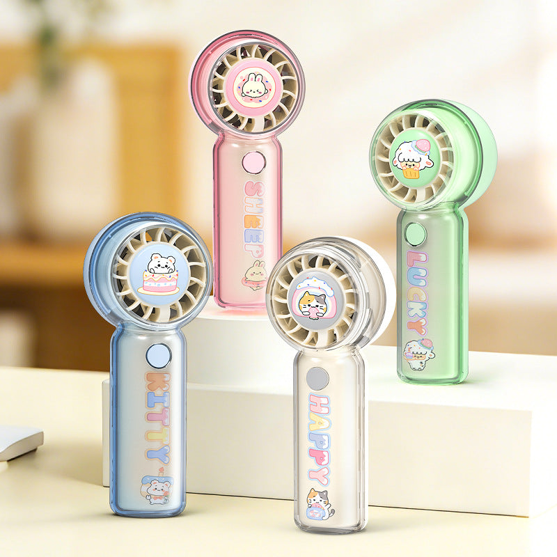 Unisex Mini Ventilator mit Katzenmotiv Tragbar und Leise 4