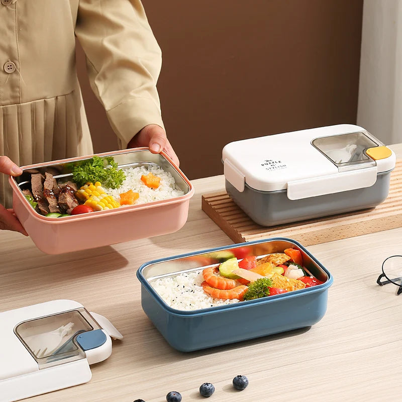 Unisex Multifunktions-Lunchbox mit Fächern und auslaufsicherem Verschluss 0