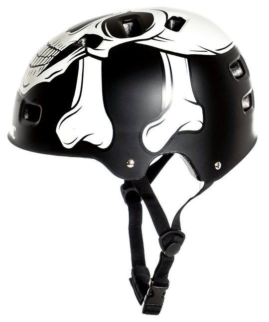 Unisex Multisport-Helm mit Totenkopf-Motiv und verstellbarem Kinnriemen 3