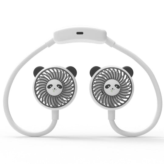 Unisex Nackenkühlventilator Panda-Design Flexibel und Tragbar 0