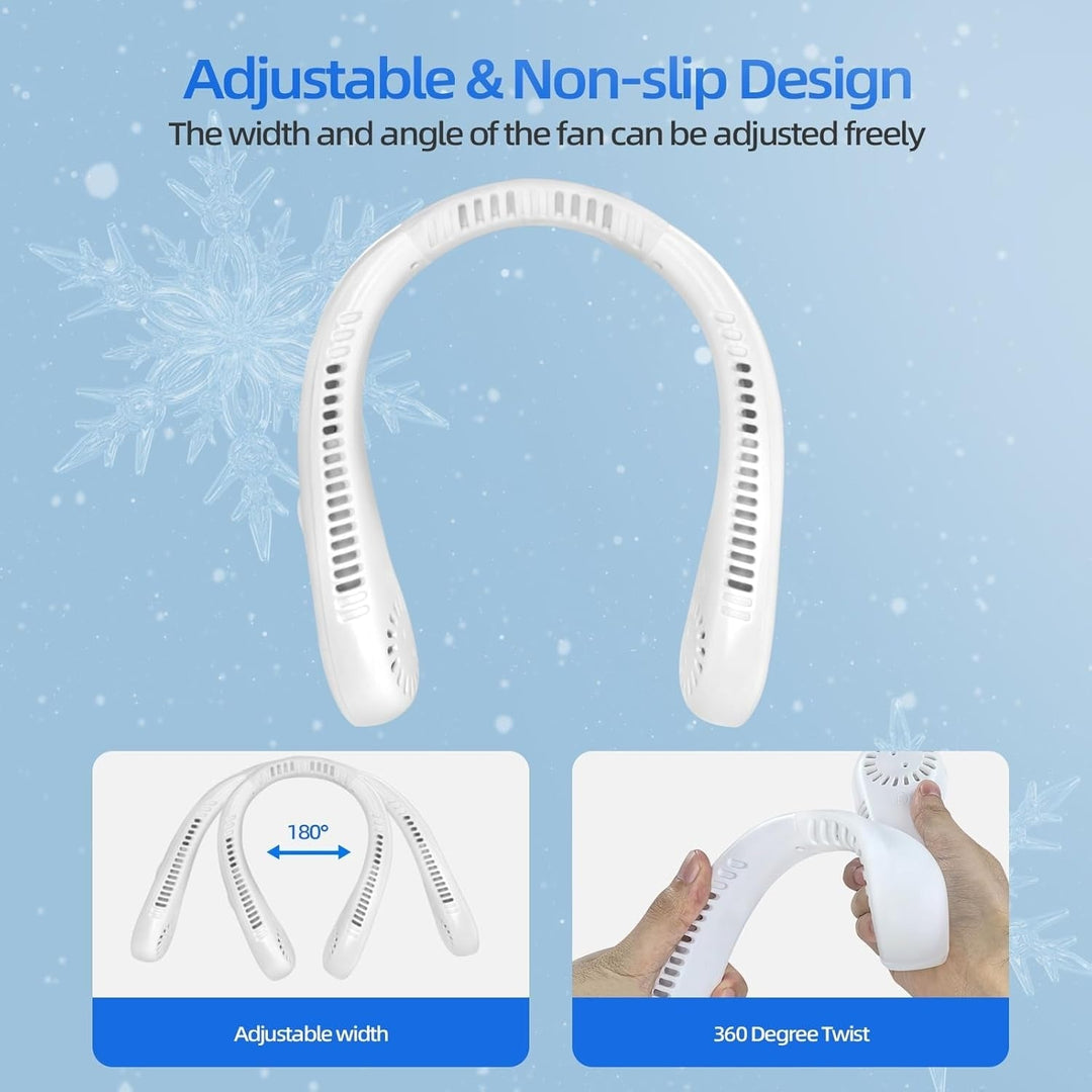 Unisex Nackenventilator Tragbar Flügellos mit 5 Geschwindigkeiten 5