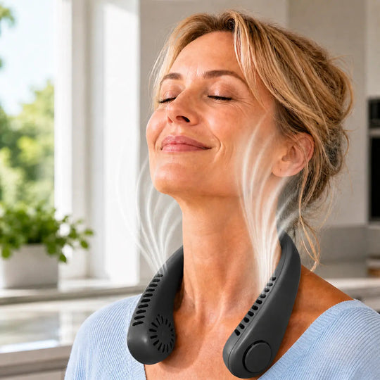 Unisex Nackenventilator Tragbar mit Einstellbaren Geschwindigkeiten für Aktive und Entspannte 11