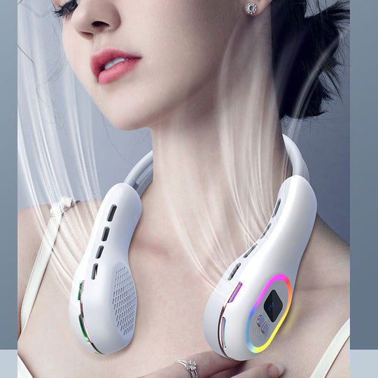 Unisex Nackenventilator Tragbar mit LCD-Display und Leisem Motor 1