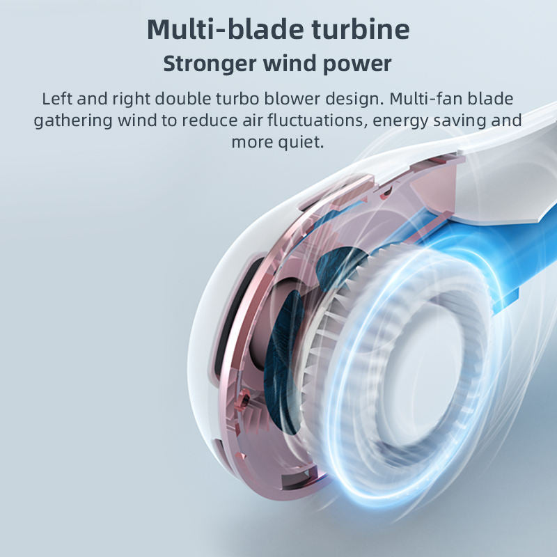 Unisex Nackenventilator Tragbar mit LCD-Display und Leisem Motor 2