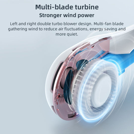 Unisex Nackenventilator Tragbar mit LCD-Display und Leisem Motor 2
