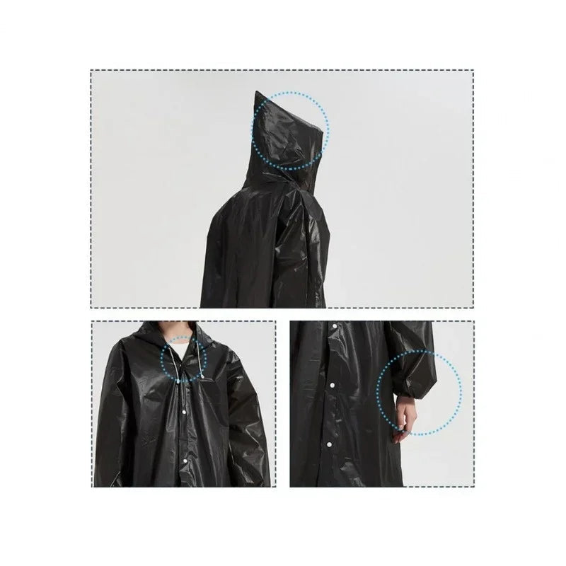 Unisex Regenmantel Faltbar EVA für Outdoor-Aktivitäten 145*68CM 4