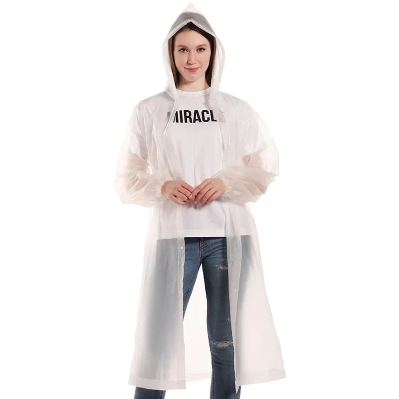 Unisex Regenmantel Faltbar EVA für Outdoor-Aktivitäten 145*68CM 5