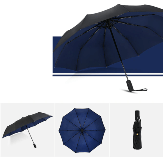 Unisex Regenschirm Groß Sturmsicher für Windige Tage 12