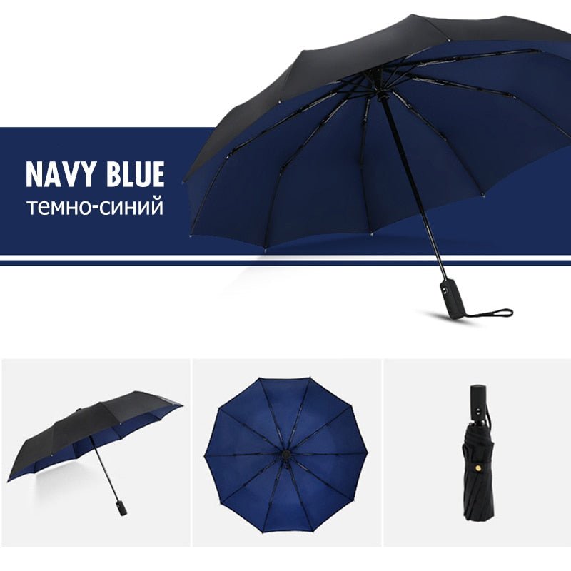 Unisex Regenschirm Groß Sturmsicher für Windige Tage 4