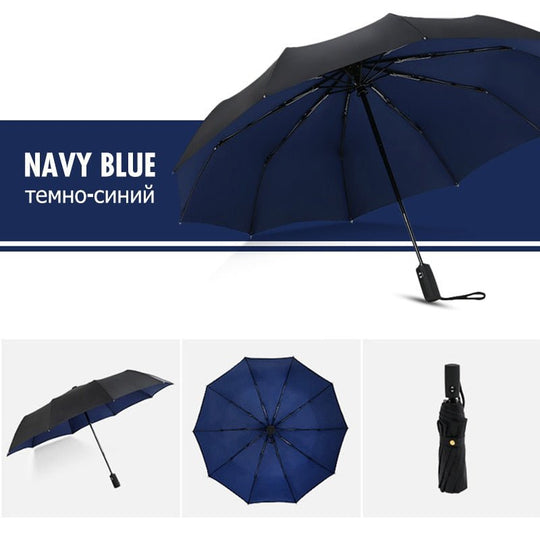 Unisex Regenschirm Groß Sturmsicher für Windige Tage 4