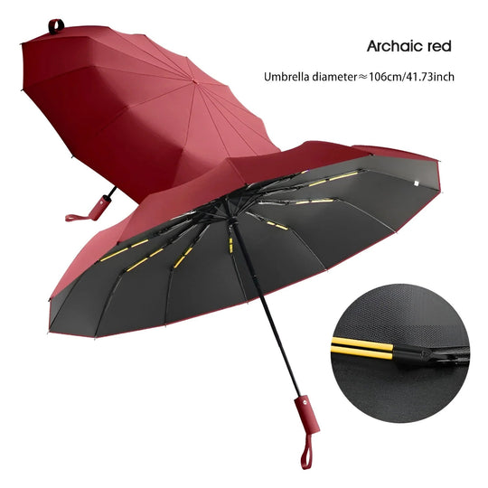 Unisex Regenschirm mit UV-Schutz und windfester Konstruktion 4