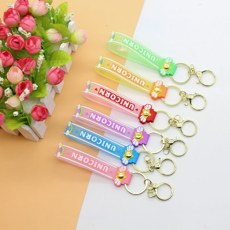 Unisex Schlüsselanhänger Einhorn Design Charm 1