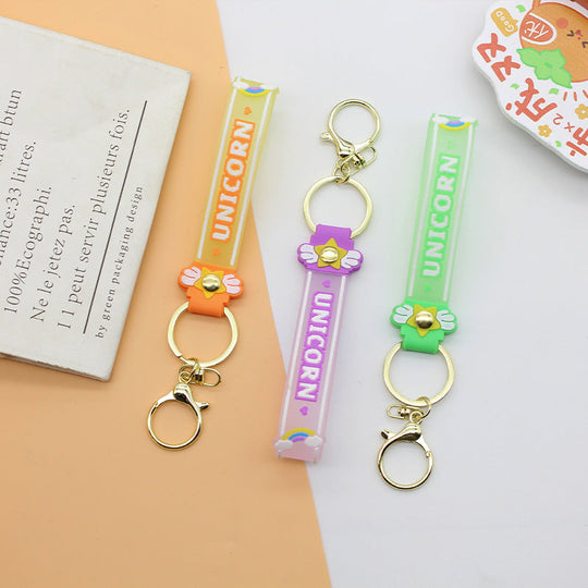 Unisex Schlüsselanhänger Einhorn Design Charm 3
