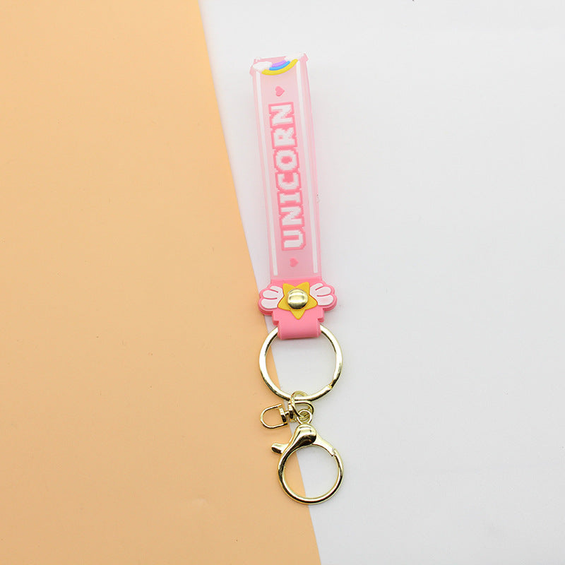 Unisex Schlüsselanhänger Einhorn Design Charm 6