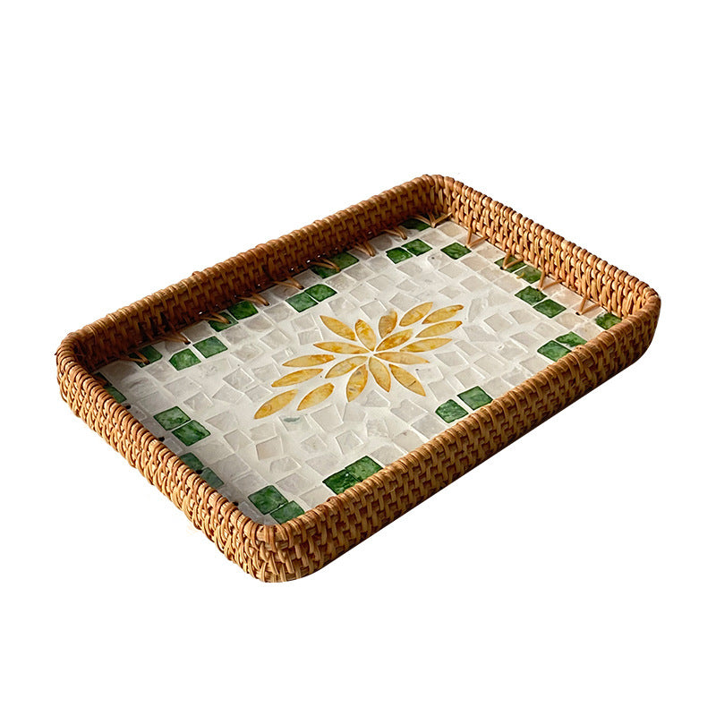 Unisex Servierplatte Rechteckig Stilvoll für Snacks und Dekoration 3
