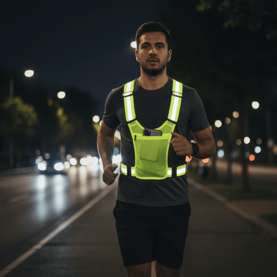 Unisex Sicherheitsweste mit Reflektoren für Laufen und Radfahren 0