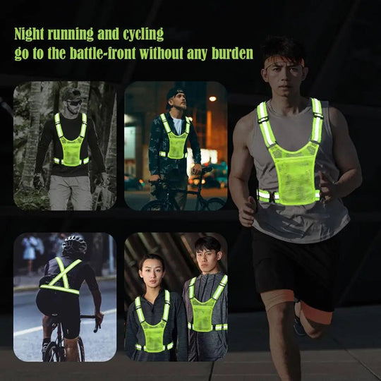Unisex Sicherheitsweste mit Reflektoren für Laufen und Radfahren 2