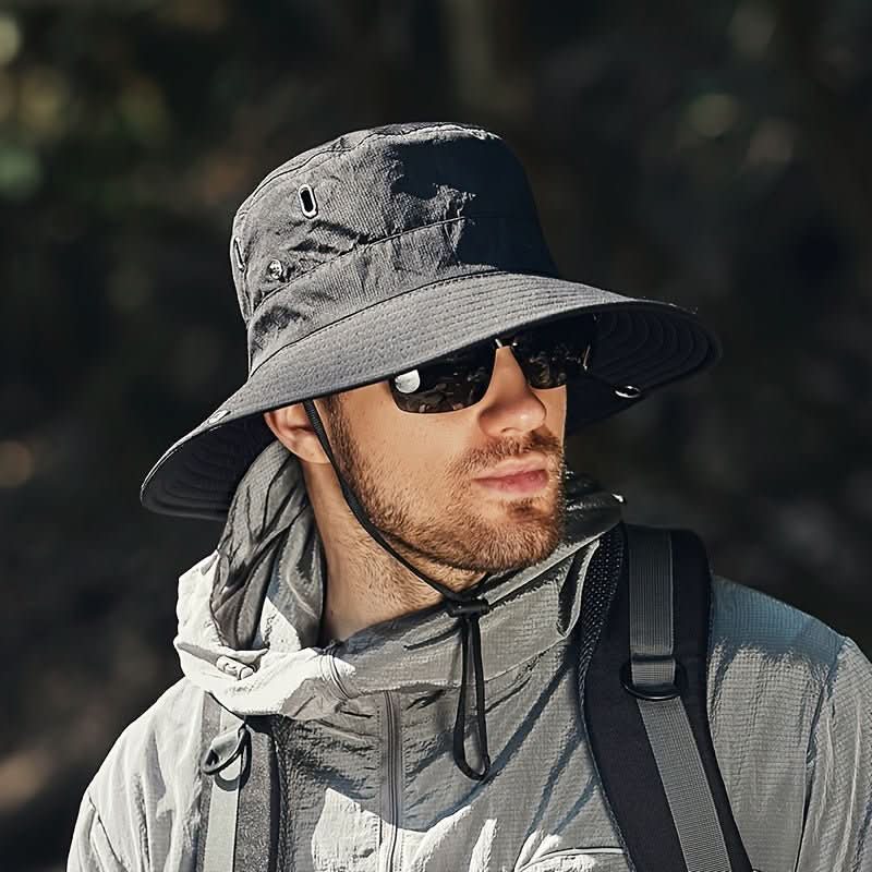 Unisex Sonnenhut Atmungsaktiv für Outdoor-Aktivitäten mit Breiter Krempe 0