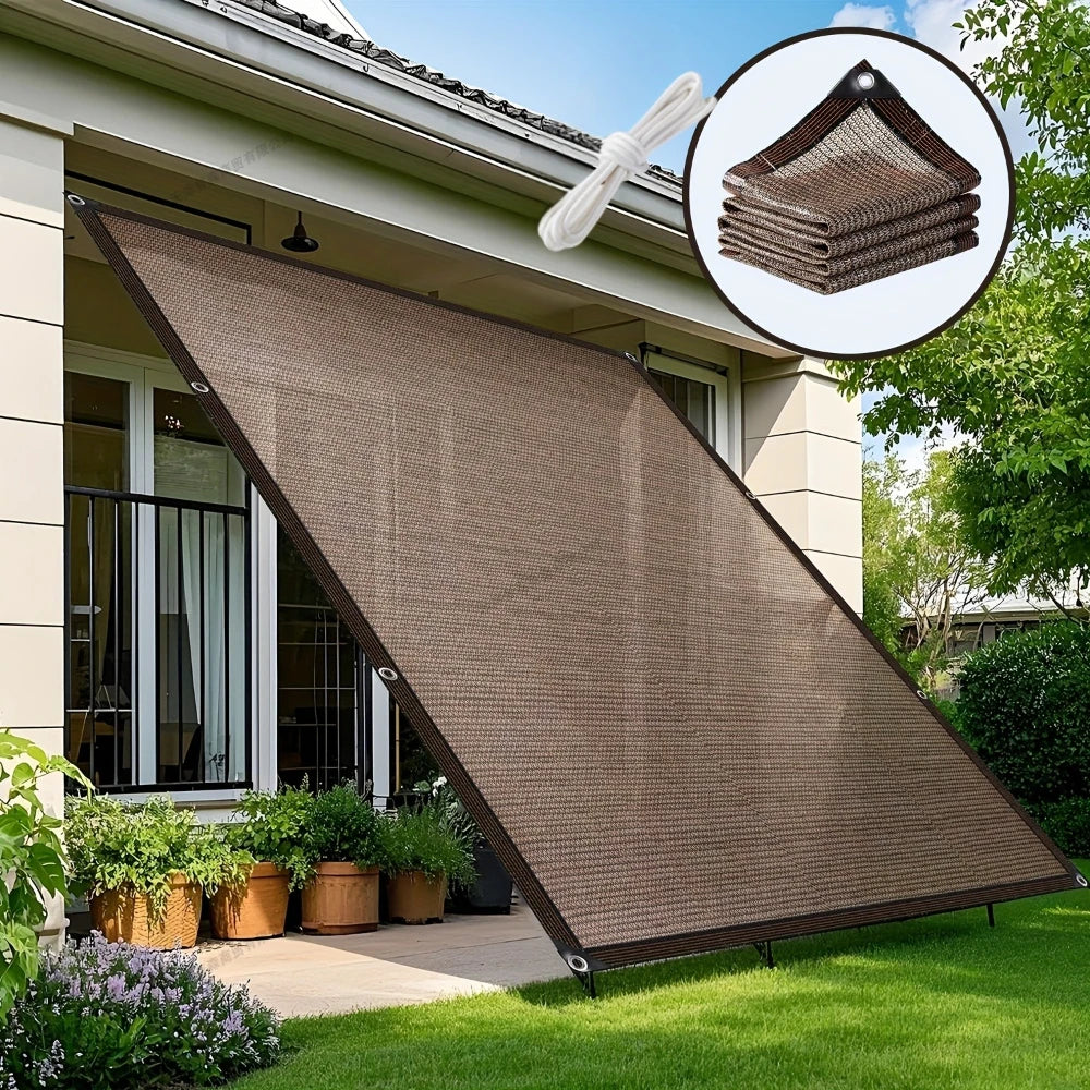 Unisex Sonnenschutznetz mit Ösen für Terrasse und Garten 0