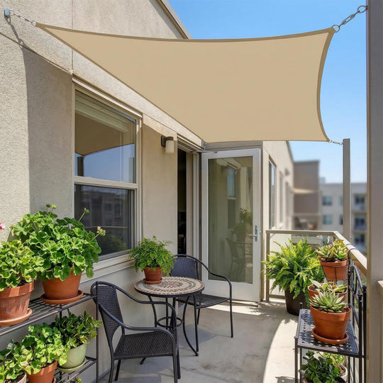 Unisex Sonnensegel Rechteckig Wasserdicht für Terrasse und Balkon 1