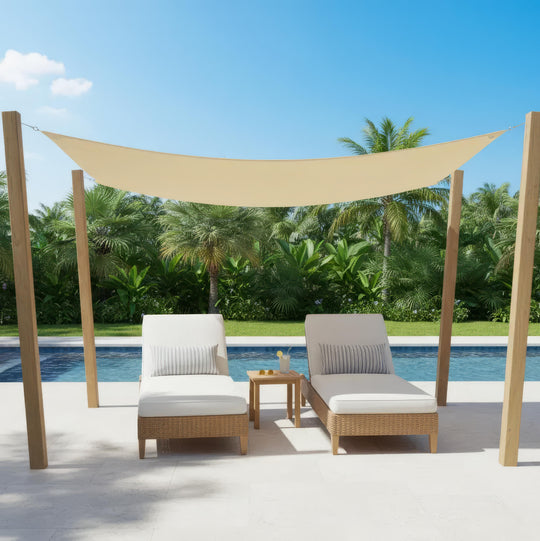 Unisex Sonnensegel Rechteckig Wasserdicht für Terrasse und Balkon 8