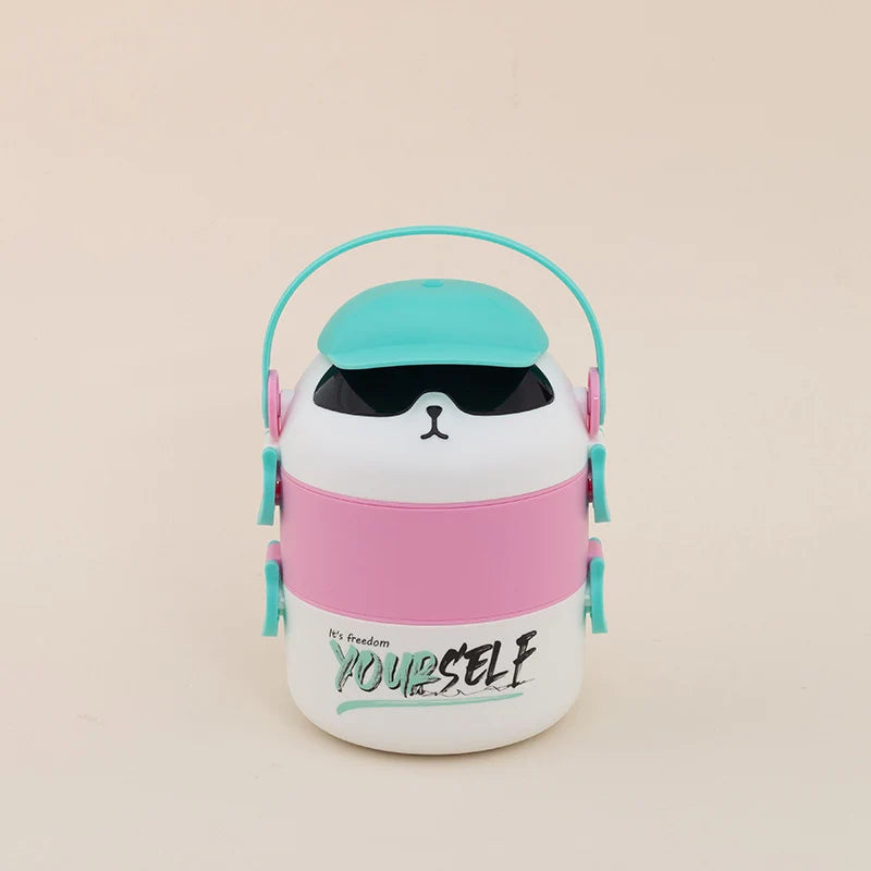 Unisex Speisebox mit Tiermotiv Mehrlagig 0