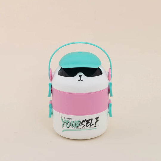 Unisex Speisebox mit Tiermotiv Mehrlagig 0