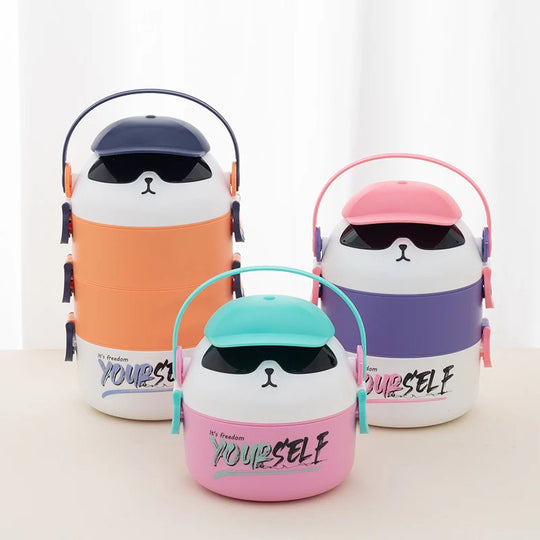 Unisex Speisebox mit Tiermotiv Mehrlagig 1