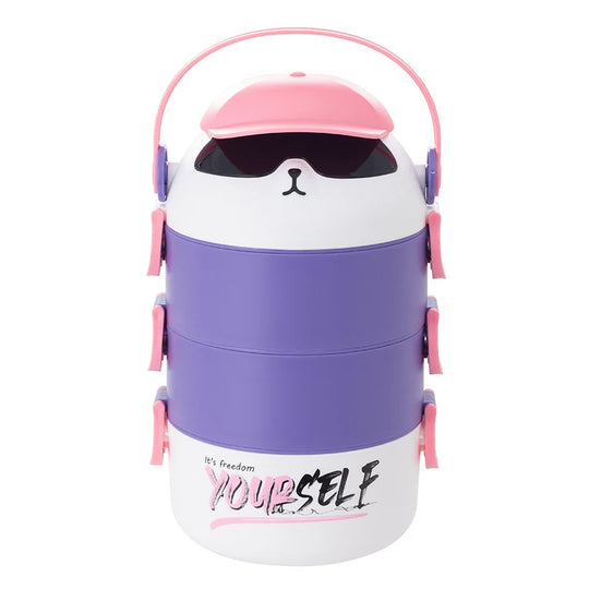 Unisex Speisebox mit Tiermotiv Mehrlagig 3